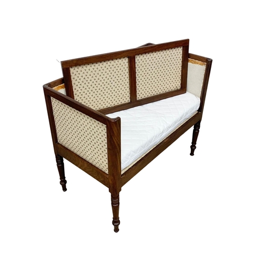 1127 - A late Georgian mahogany childs cot. Circa 1830. 102 x 55 x 85cm