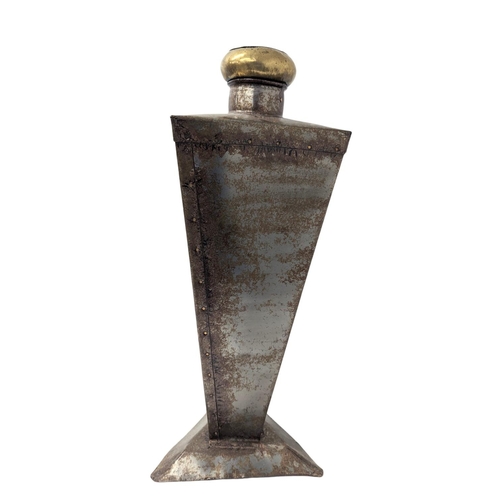 322 - A tall metal fern vase. 31 X 71.5cm