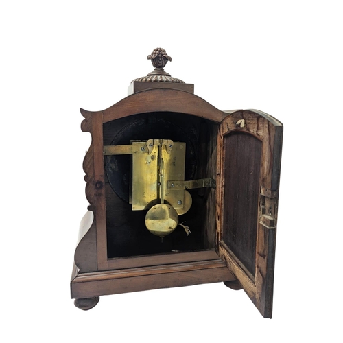 325 - A large William IV mahogany bracket clock with single Fusee Movement. Circa 1830s. With pendulum and... 