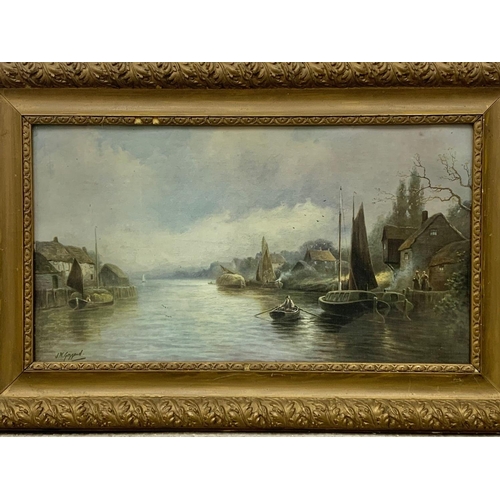 344 - A late 19th century gilt framed print. 59 x 38cm