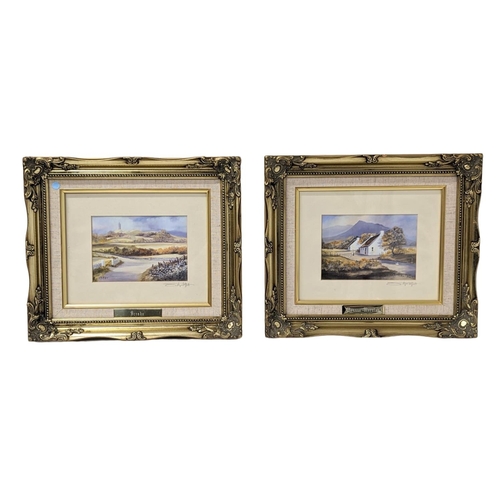 374 - Two gilt framed prints by Moffatt. 16.5x11.5 without frame.