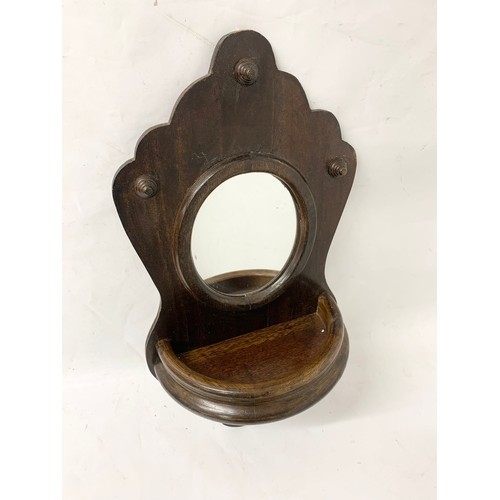 388T - A mahogany wall sconce. 29 x 60cm