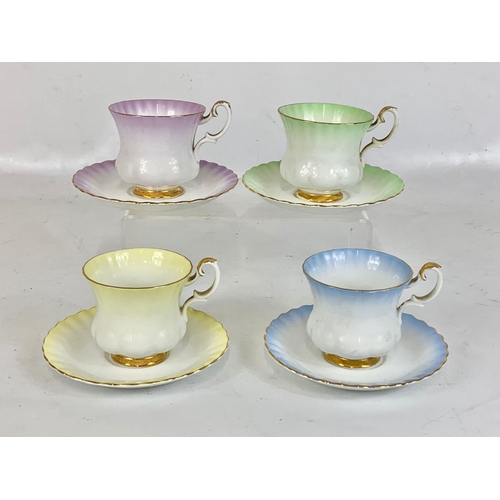 An 8 piece Royal Albert “Rainbow” tea set.