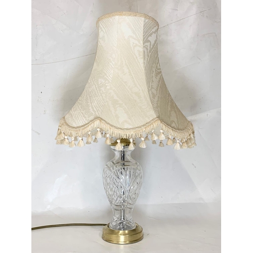 569 - A Tyrone Crystal lamp. Base measures 35cm.