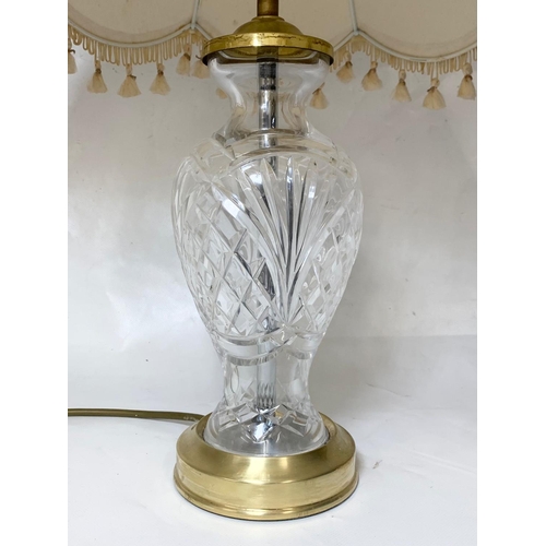 569 - A Tyrone Crystal lamp. Base measures 35cm.