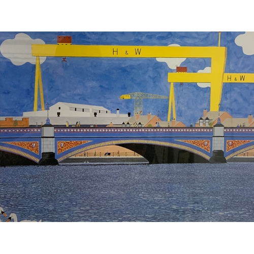 4 - A signed print “Laganside” by William McKee Strong. M. W. Strong. 2/400. 66 x 60cm