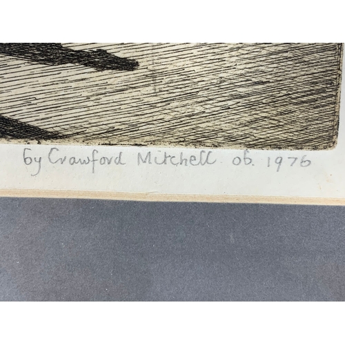 12 - An etching by Crawford Mitchell. Dated 1976. 8/10. Printer, Seamus Carmichael. 20.5 x 34cm