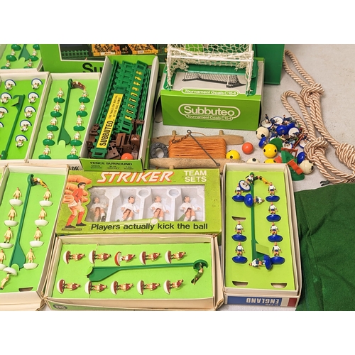 92 - A collection of vintage Subbuteo, including European Competitions Cup, Stadium Grandstand, VIP Cup R... 