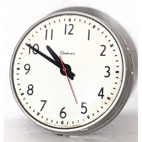 96 - A vintage electric wall clock by Simplex, circa 1980s-1990s. 35.5x8.5cm