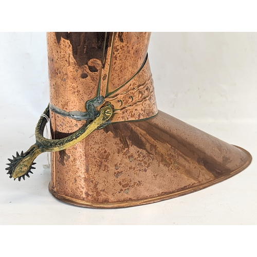 101 - A vintage copper stick stand. 30x51.5cm