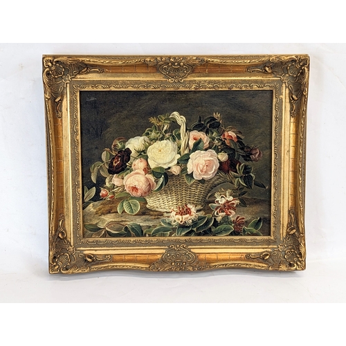 112 - A gilt framed Still Life Oleograph. Unframed, 35.5x28cm. Framed 47x39cm