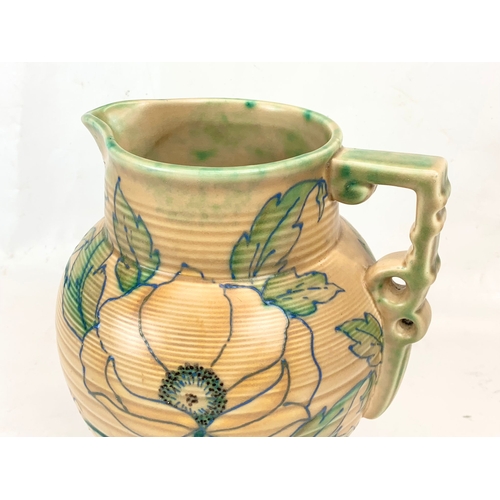 425 - A Charlotte Rhead jug for Royal Cauldon. Pattern 541A, 23.5cm