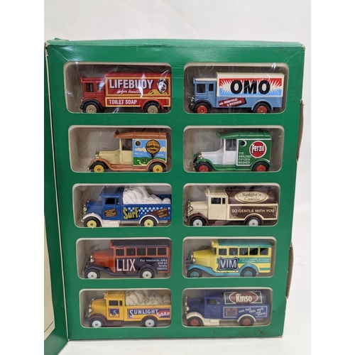 142 - 2 vintage Cameo Collectables Corgi model toy cars and trucks. The Unilever Collection, in original b... 