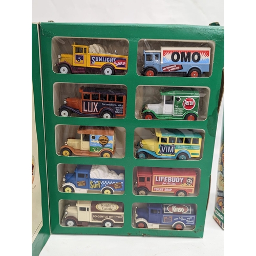 142 - 2 vintage Cameo Collectables Corgi model toy cars and trucks. The Unilever Collection, in original b... 