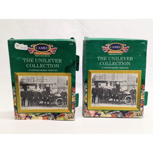 142 - 2 vintage Cameo Collectables Corgi model toy cars and trucks. The Unilever Collection, in original b... 