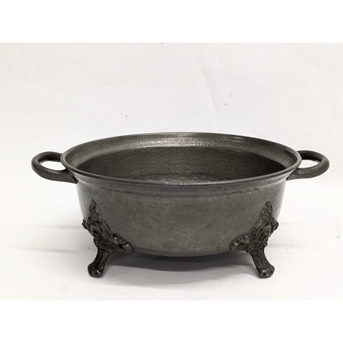 437 - A quantity of 19th and early 20th century pewter. Including James Dixon & Sons, Craftsman Sheffield,... 