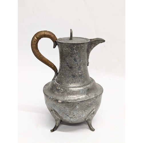 437 - A quantity of 19th and early 20th century pewter. Including James Dixon & Sons, Craftsman Sheffield,... 