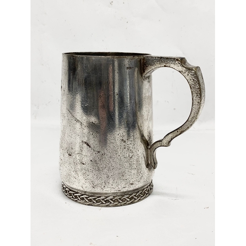 155 - A vintage Embassy hard soldered tankard for Gresham Hotel Dublin. 12.5cm