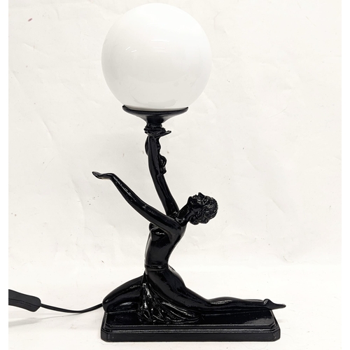 191 - An Art Deco style table lamp. 27x46cm