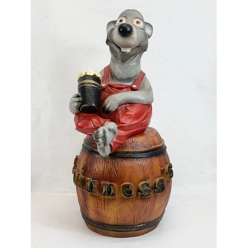 198 - A large Guinness Rat advertising figure. 66cm.