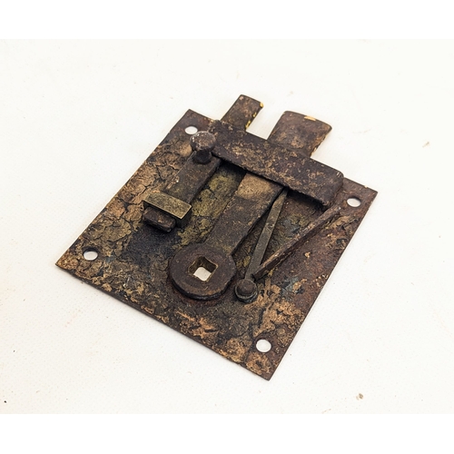 202 - 2 late Victorian door locks with other. Largest measures 16.5x10cm