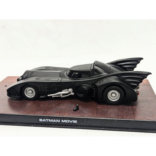 244 - A model of the Batmobile from the 1989 Batman Movie with The Definitive Collection magazine. Model a... 