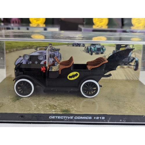 250 - 9 models of Batman vehicles from The Detective Comics 1937-2011, including the Catmobile number 122,... 