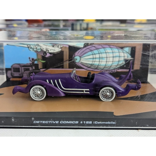 250 - 9 models of Batman vehicles from The Detective Comics 1937-2011, including the Catmobile number 122,... 