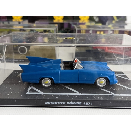 250 - 9 models of Batman vehicles from The Detective Comics 1937-2011, including the Catmobile number 122,... 