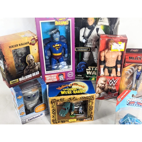 254 - A quantity of toys and figures. Including Corgi Limited Edition Wallace & Gromit The Curse of The We... 