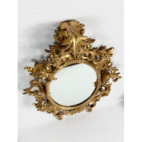 256 - A Victorian ornate gilt framed mirror. Circa 1860. 44 x 56cm