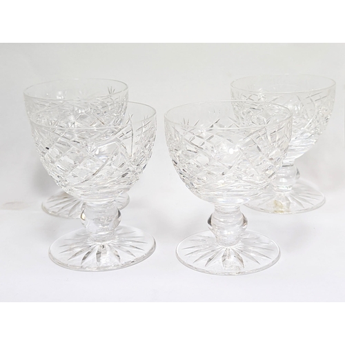 559 - A set of 4 Waterford Crystal Donegal cut glasses. 9cm