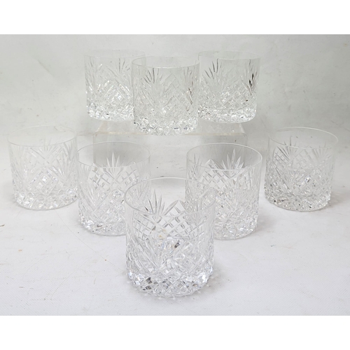 562 - A set of 8 Tyrone Crystal  whiskey tumbler glasses.