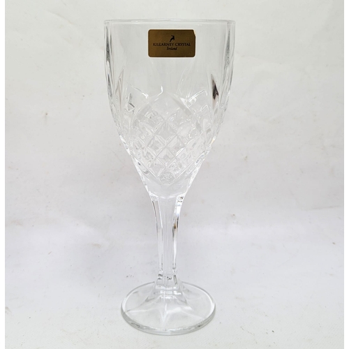 568 - A set of 6 Killarney Crystal wine glasses. 20.5cm