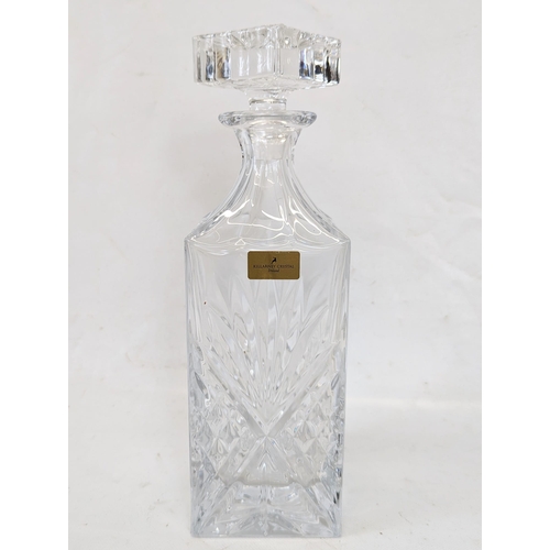 574 - A set of 4 Killarney Crystal whiskey tumblers with Killarney Crystal decanter.