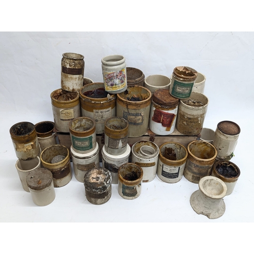 308 - A quantity of early 20th century chemist ointment jars.