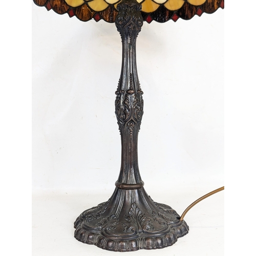 326 - A Tiffany style lamp. 66cm