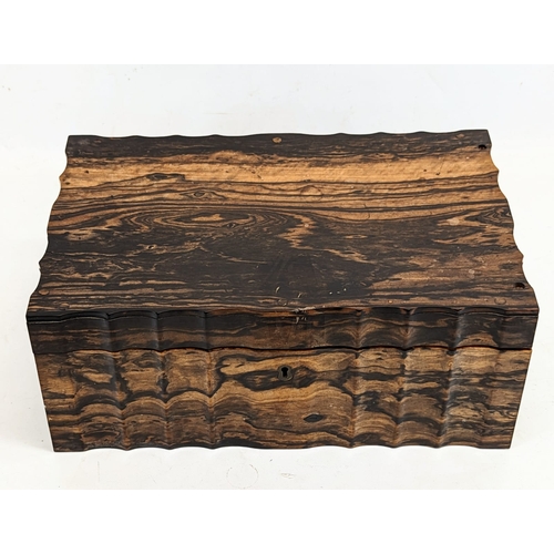 344 - A Mid 19th century Anglo-Indian coromandel wood workbox, inlaid with bone. 39.5x25x16.5cm