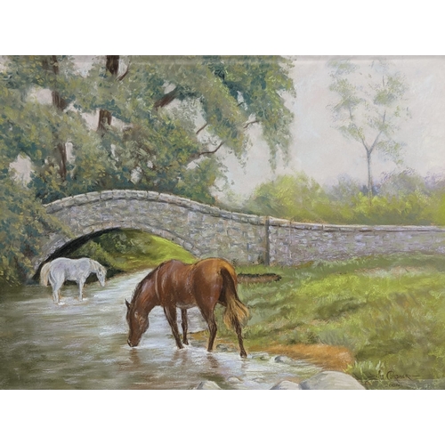 345 - A painting by Cordner, 2004. In a gilt frame. 54x44.5cm