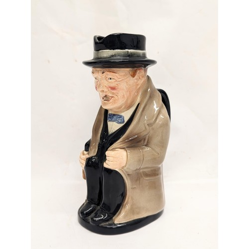 430 - A Royal Doulton Winston Churchill toby jug. 22.5cm