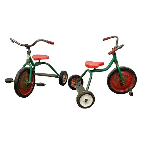 195 - A pair of Community Rifton New York vintage childs tricycles.