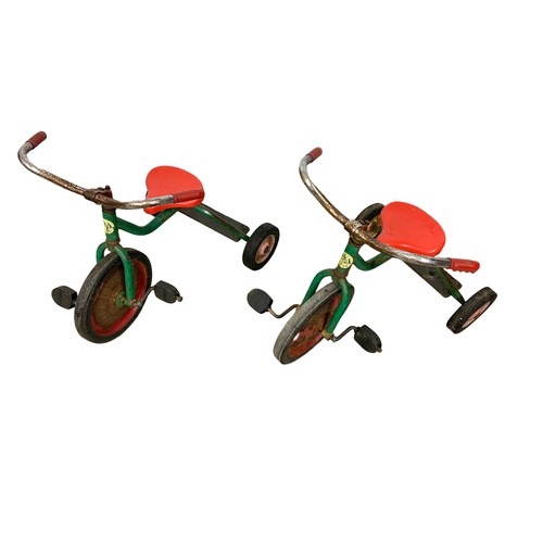 195 - A pair of Community Rifton New York vintage childs tricycles.