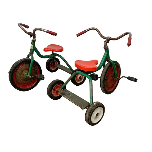 195 - A pair of Community Rifton New York vintage childs tricycles.