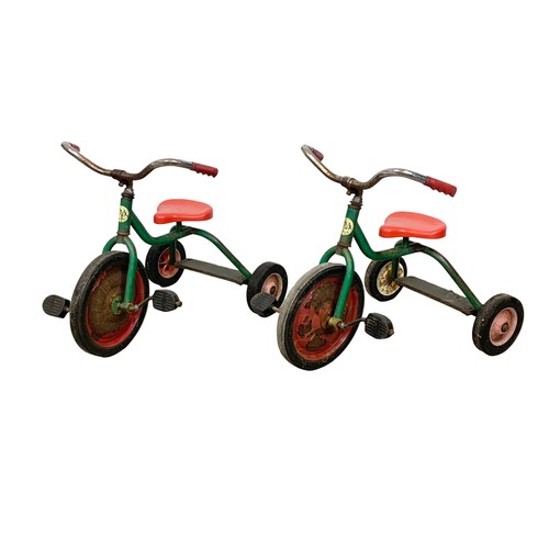 195 - A pair of Community Rifton New York vintage childs tricycles.