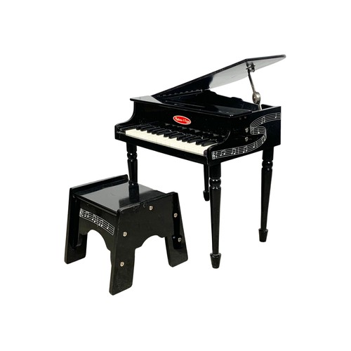 270 - A miniature Melissa & Doug grand piano and stool. 50.5 x 55 x 50cm