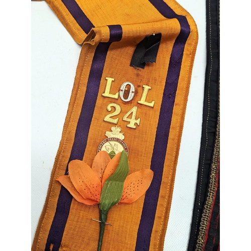 358 - Vintage Orange Lodge sashes.