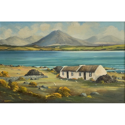 50A - An oil painting by J. J. O’Neill. Renvyle Connemara, Co Donegal. Painting measures 76 x 51cm. Frame ... 