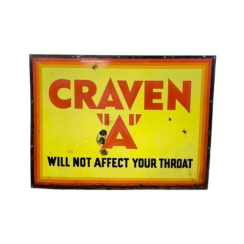 326 - A 1920’s Craven “A” enamel advertising sign. 101 x 76cm