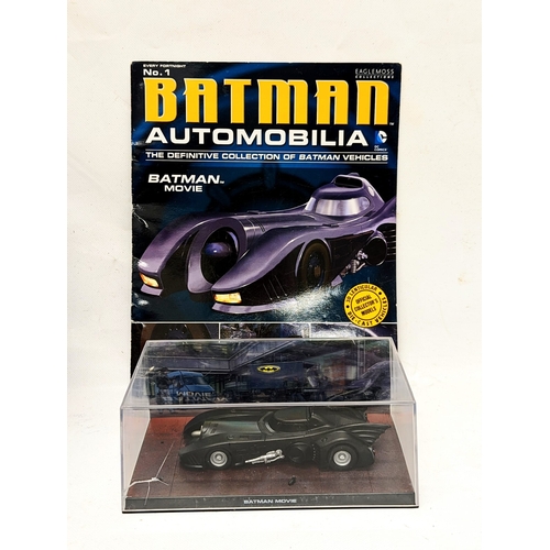 252J - A model of the Batmobile from the 1989 Batman Movie with The Definitive Collection magazine. Model a... 