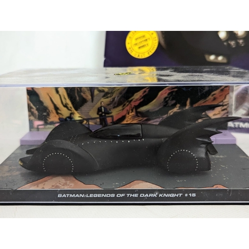 252N - 3 models of Batmobiles from Batman: Legends of The Dark Knight comic book series. Number 15, 30 and ... 